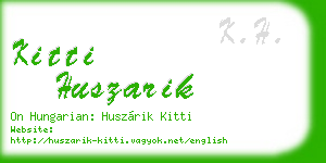 kitti huszarik business card